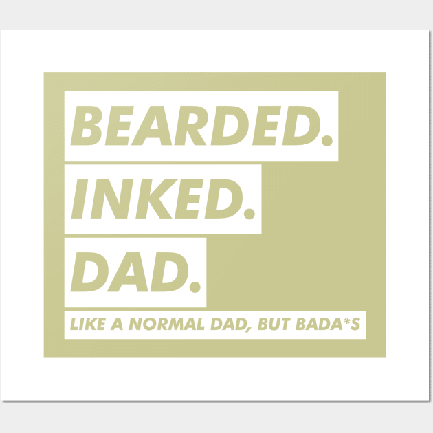bearded inked dad Wall Art by VanTees